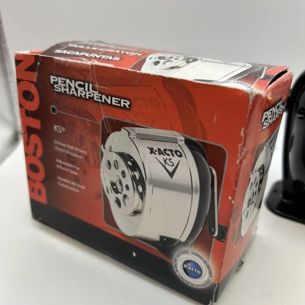 Boston / X-Acto KS Deluxe Wall-Mount Pencil Sharpener With Box New Old Stock